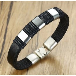 Käekett meestele - 10mm nahk ja teras